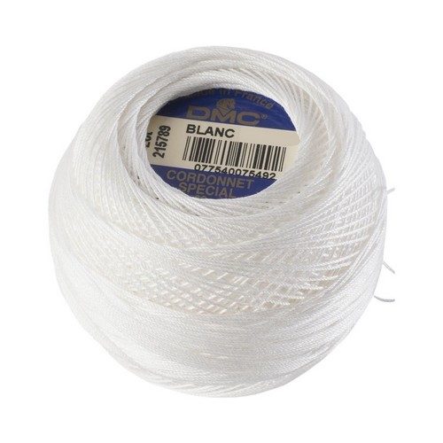 Fil à crocheter DMC Cordonnet BLANC 20grs