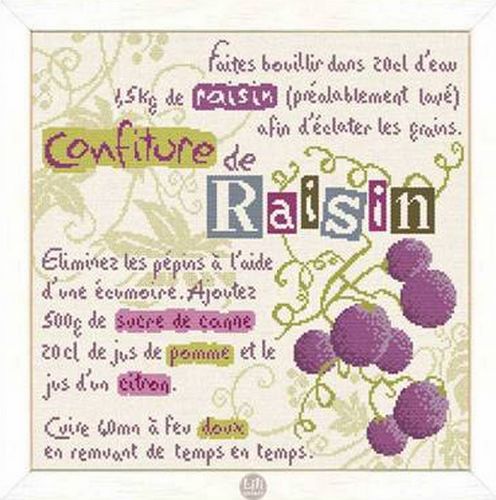 Diagramme Confiture de raisin - Lili points