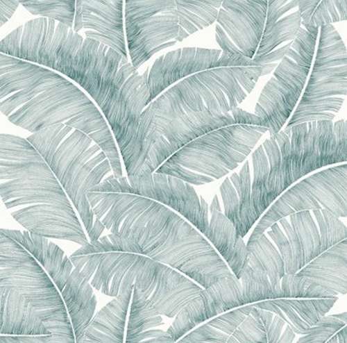 Tissu coton enduit Feuille Lagon bleu Mercerie Isabelle couture Jussey