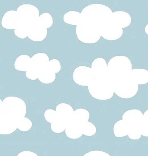 Tissu coton DMC Joli nuage bleu