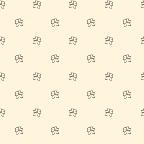 Tissus coton imprimé petites fleurs marron Teddy